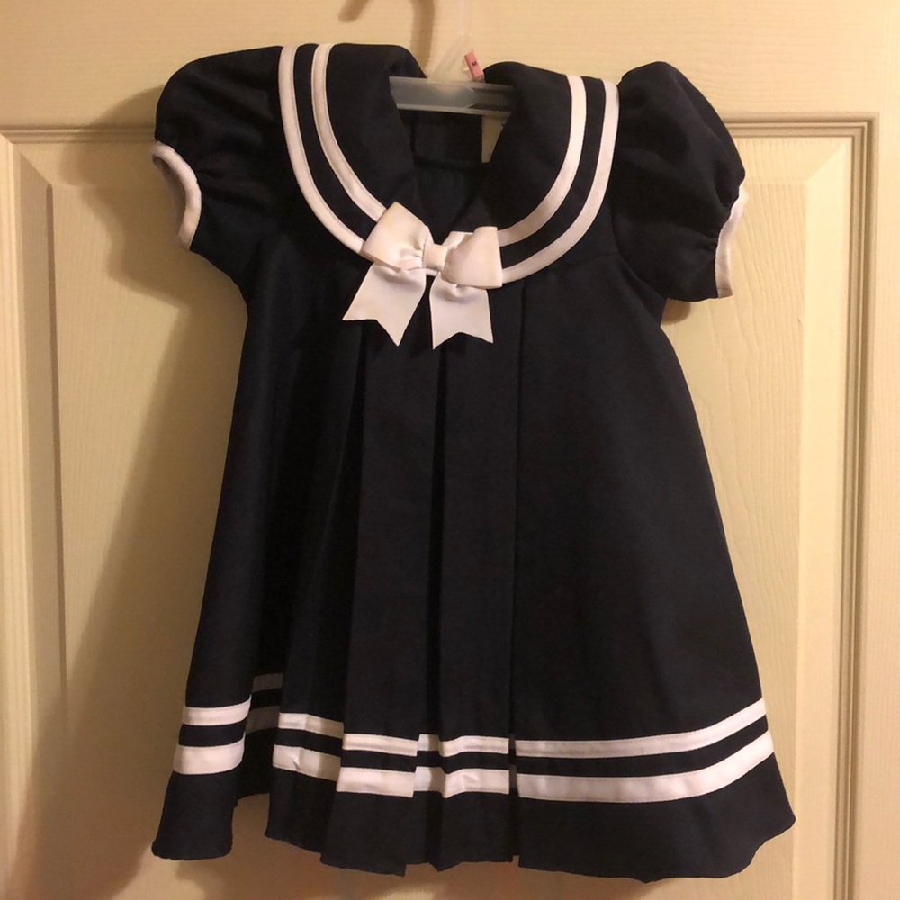 Blue sailor style dress